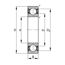 S 6322-2RSR, (j) DIN 625-1 (bio)(zhn)Ҫߴ, ɂ(c)ܷ