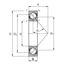 ǽ|S 7218-B-TVP,  DIN 628-1 ˜ʵҪߴ磬|  = 40