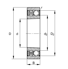 {(dio)S 2206-K-2RS-TVH-C3, (j) DIN 630 (bio)(zhn)Ҫߴ, FףF 1:12ɂ(c)ܷ